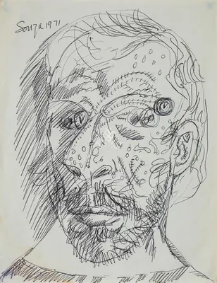 F.N. Souza (Artist), Untitled, 1971, Drawing