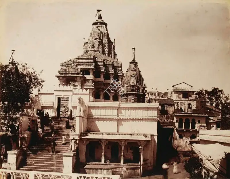 Lala Deen Dayal (Photographer), Jugdeesh temple Odeypur, 1890, Antiquarian Photograph