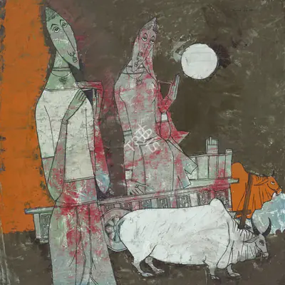 Dave, Shanti (Artist). Pilgrimage, 1960 | Painting, Ch.NeY/01.04.26, 2026 · Christie's