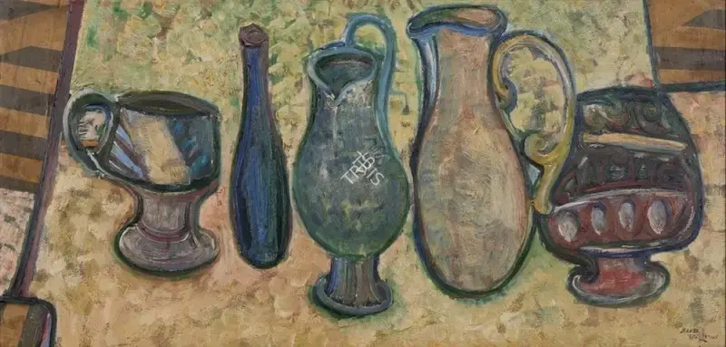 Bakre, S.K. (Artist). Untitled (Still Life), 1963-1964 | Painting, AG.Mum/26.09.24, 2024 · Asta Guru