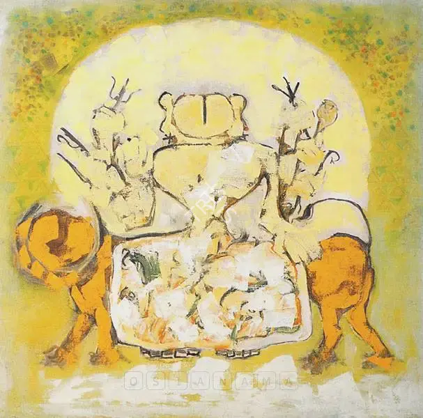 Reddeppa Naidu (Artist), Durga, 1988, Painting