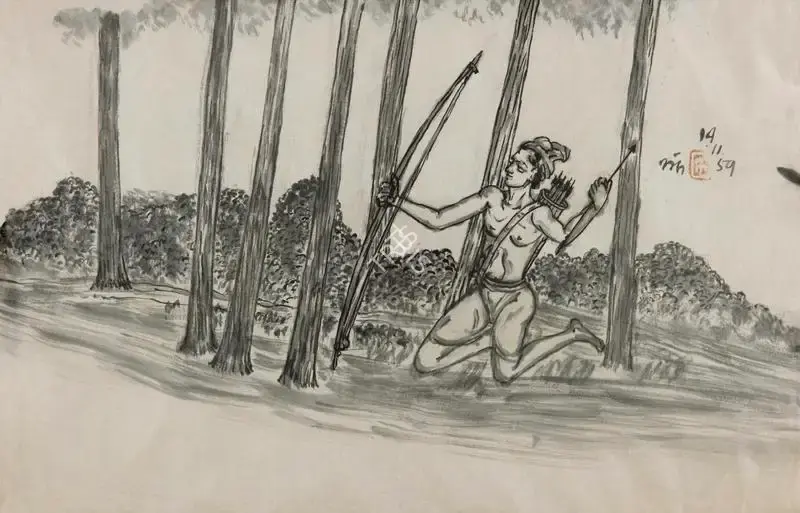 Nandalal Bose (Artist), Untitled, 1959, Painting