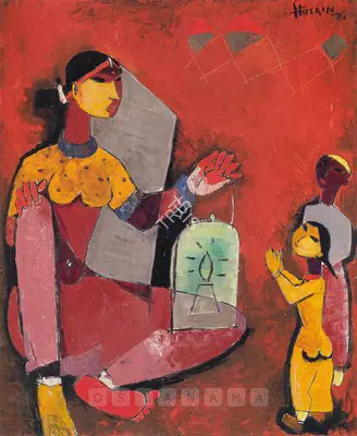 M.F. Husain (Artist), Untitled, 1953, Painting
