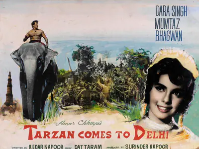 Surinder Kapoor (Producer), Tarzan Delhi Me, 1965, Showcard