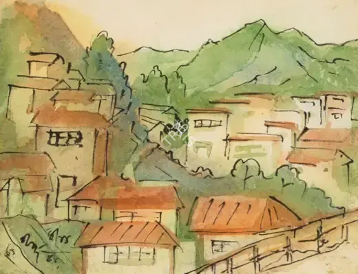 B.B. Mukherjee (Artist), Untitled (Mussoorie), 1954, Painting