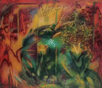 G.M. Sheikh (Artist), Sursagar, 1987, Painting