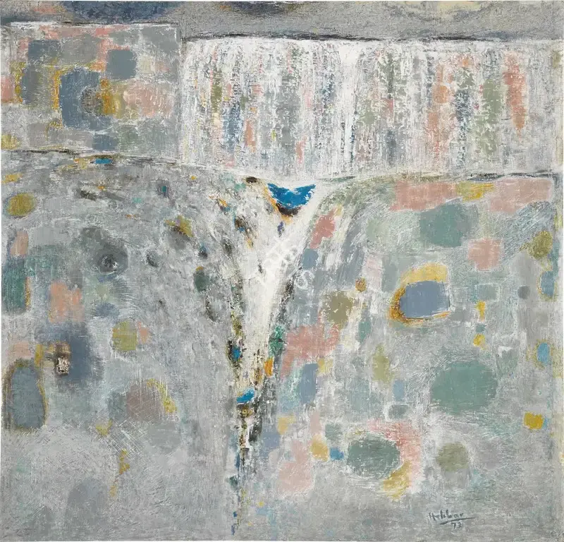 Hebbar, K.K. (Artist). Untitled (The Flow), 1973 | Painting, So.Lon/24.10.23, 2023 · Sotheby's