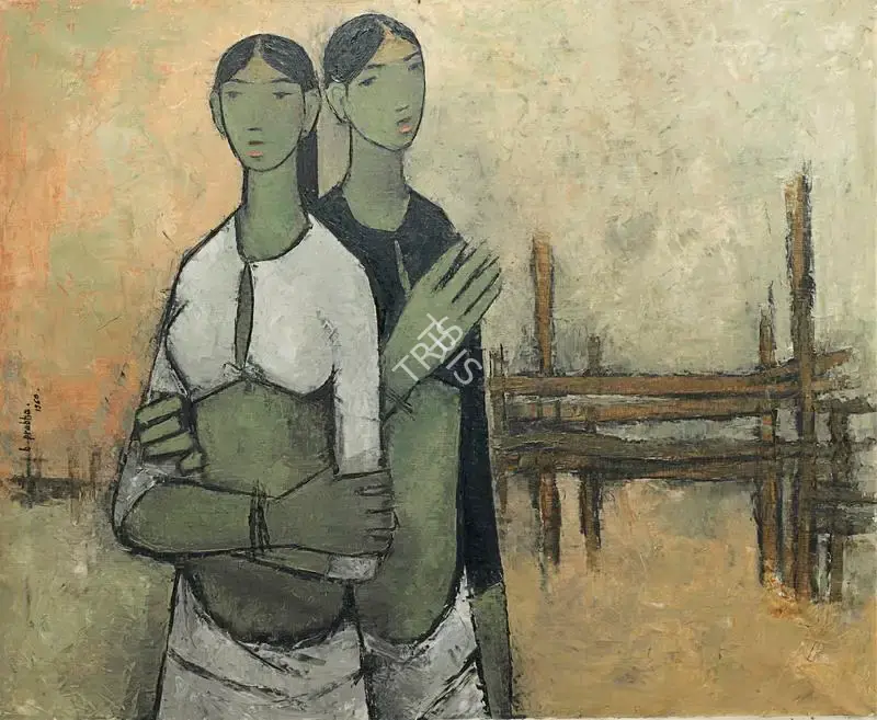 B. Prabha (Artist), Vorsova Girls, 1960, Painting