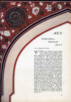 Hermann Goetz (Essayist), Whither Indian Art?, 1947, Essay