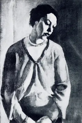 Amrita Sher-Gil (Artist), Study of Model in Brown, 1933, Painting