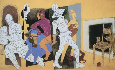 Husain, M. F. (Artist). Museum in a Museum. Acrylic on Canvas, 1991 | Maqbool Fida Husain, 2008 | Painting | FineArts | 00495216