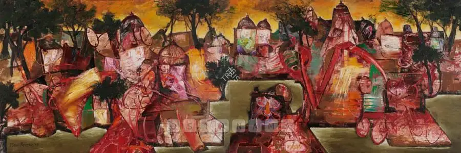 Manu Parekh (Artist), Banaras, 2005, Painting