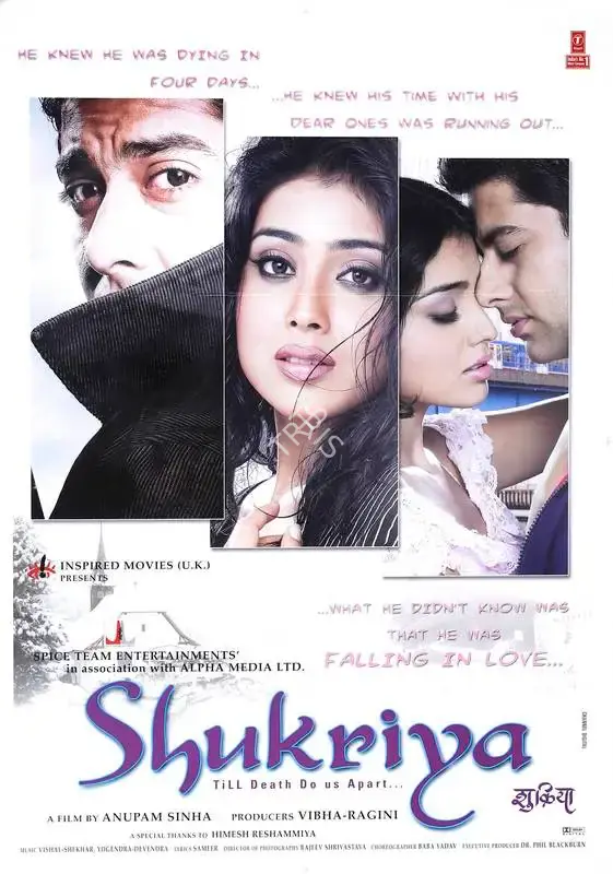 Ragini (Producer), Shukriya, 2004, Full Sheet Poster