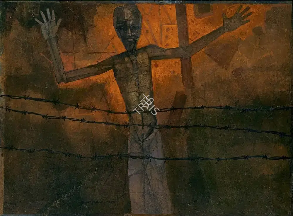 Ray, Shyamal Dutta (Artist). Surrender, 2001 | Painting, AG.Onl/26.06.21, 2021 · Asta Guru
