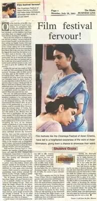 Shubhra Gupta (Writer), Film festival fervour, 2003, Newspaper Clipping