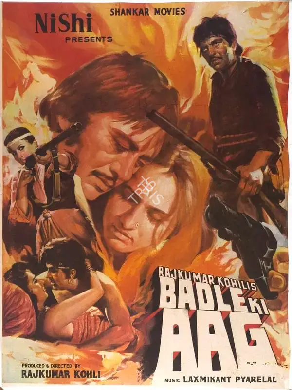 Raj Kumar Kohli (Producer), Badle Ki Aag, 1982, Full Sheet Poster