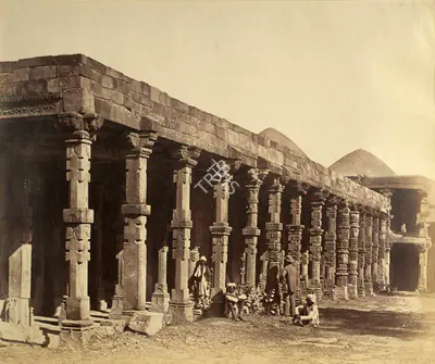 Felice Beato (Photographer), Hindoo Temple in Kootub, Delhi, 1858, Antiquarian Photograph