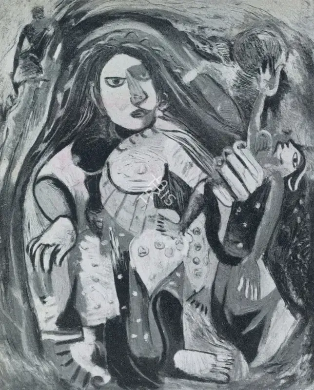 Shankar Palsikar (Artist), Maya- Goddess of Temptation and Creation, 1950, Painting