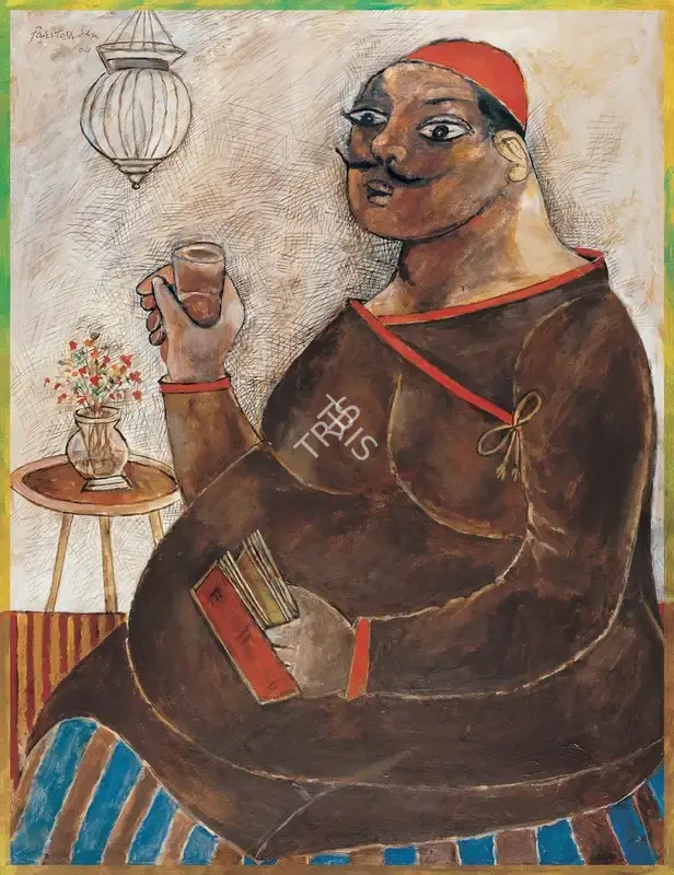 Paritosh Sen (Artist), The Obese Man, 2004, Painting