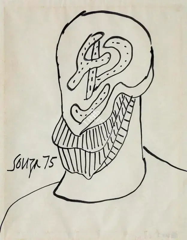 F.N. Souza (Artist), Untitled, 1975, Drawing