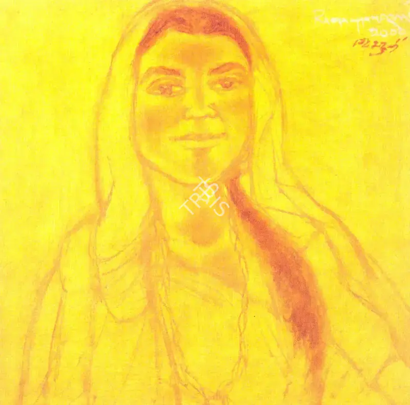 A. Ramachandran (Artist), Portrait of Raj, Undri Village, Rajasthan, 2000, Painting