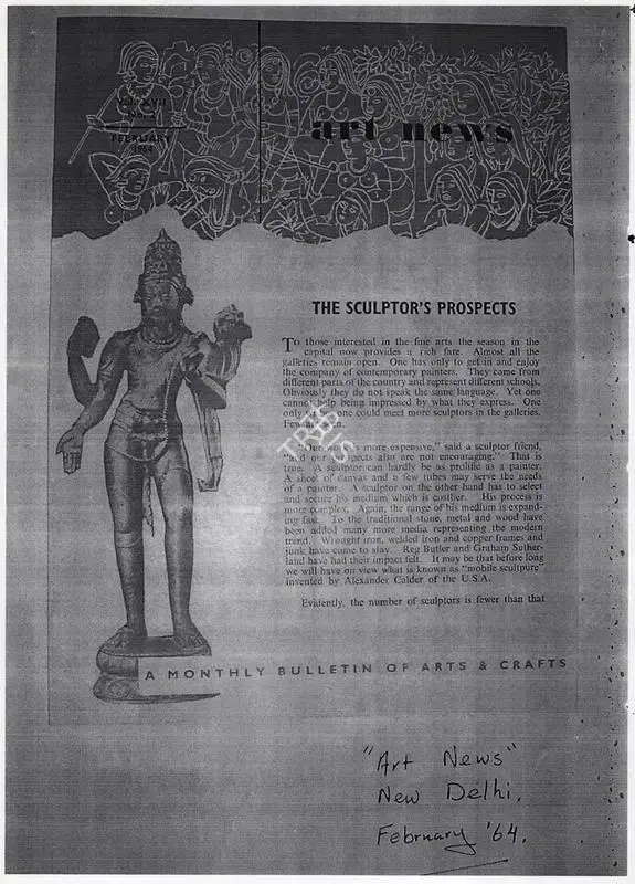 The Sculptor's Prospects, 1964, Newspaper Clipping