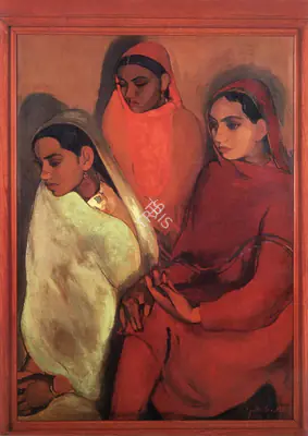 Amrita Sher-Gil (Artist), Three Girls, 1935, Painting