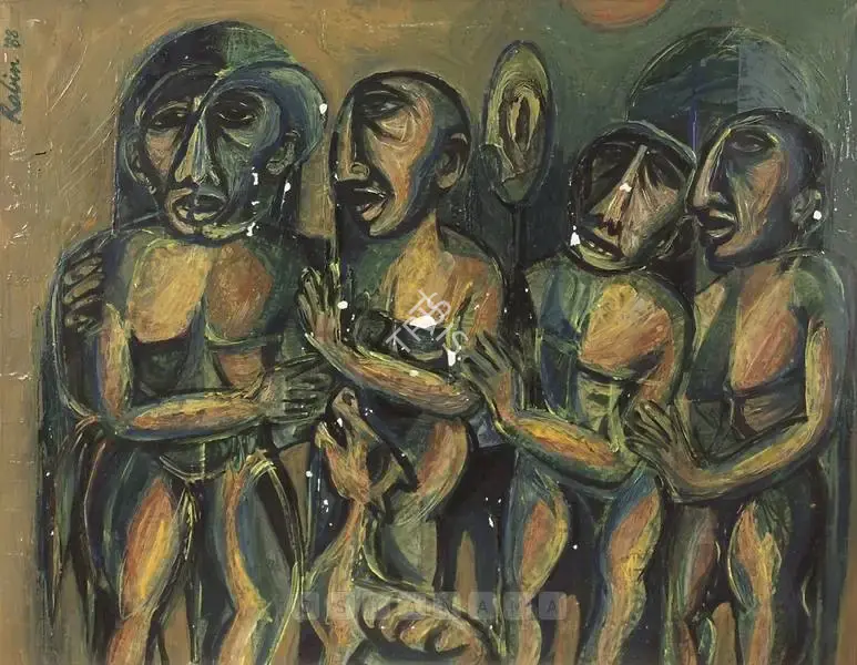 Mondal, Rabin (Artist). Untitled, 1989 | Painting, Os.Mum/27.11.03, 2003 · Osian's