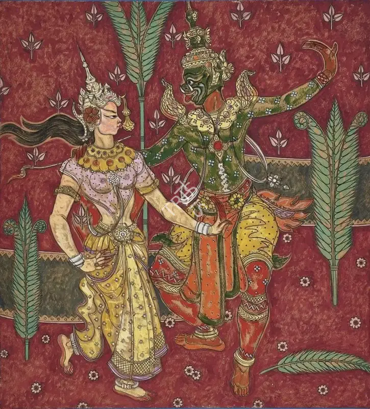 A.A. Almelkar (Artist), A Scene from the Ramayana, Painting