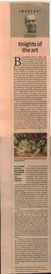 Kishore Singh (Reporter), Knights of the Art, 2012, Newspaper Clipping