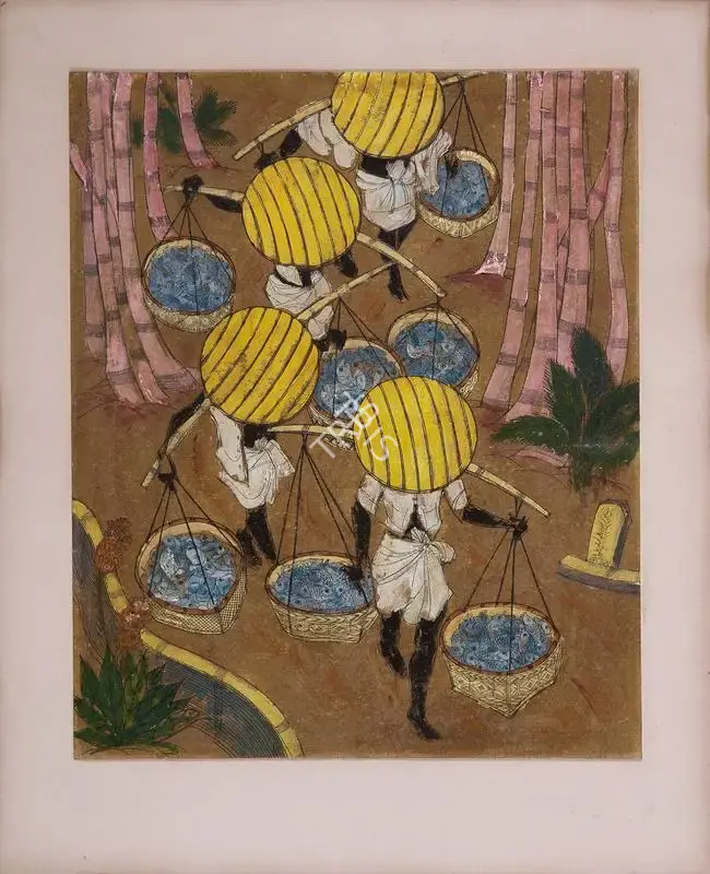 A.A. Almelkar (Artist), Untitled (To the Market), 1955, Painting