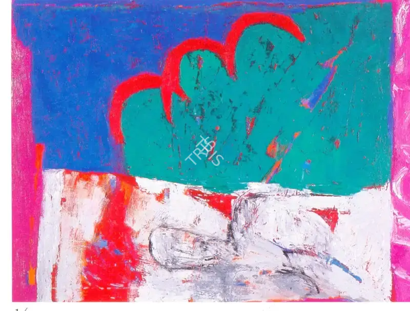 Anjum Singh (Artist), Three Red Clouds Floating Together, 1997, Painting
