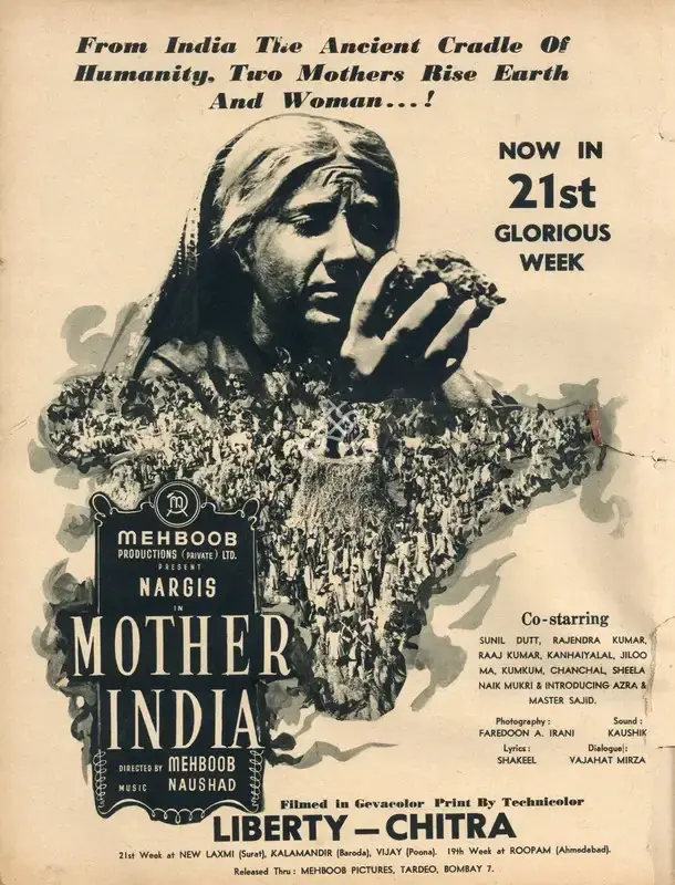 Mehboob (Producer), Mother India, 1957, Advertisement