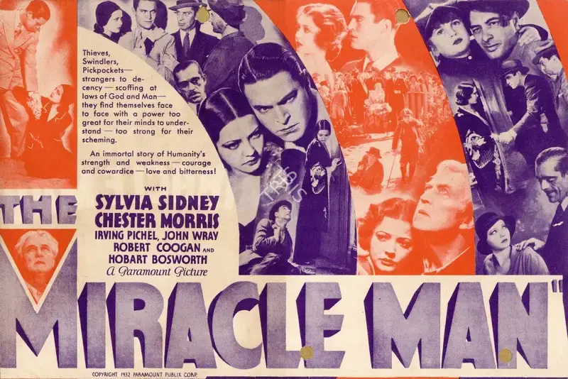 Norman Z. McLeod (Director), The Miracle Man, 1932, Handbill