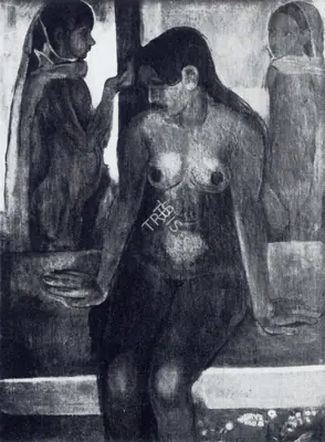 Amrita Sher-Gil (Artist), Nude Group, 1935, Painting