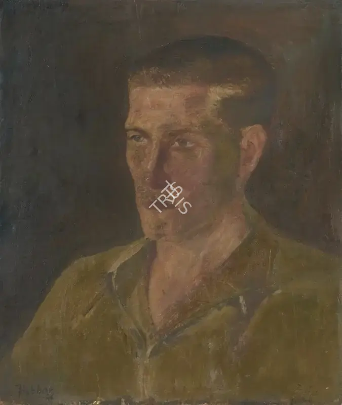 K.K. Hebbar (Artist), Untitled (Portrait), 1946, Painting