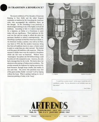 P.V. Janakiram (Editor), Artrends, 1967, Bulletin