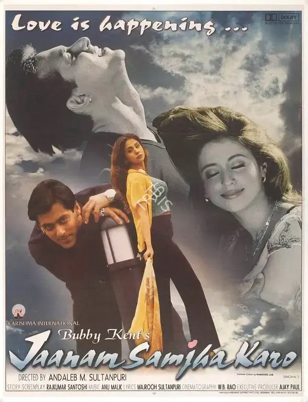 Bubby Kent (Producer), Jaanam Samjha Karo, 1999, Full Sheet Poster