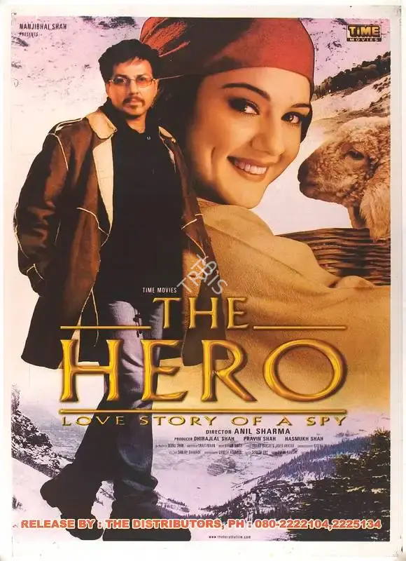 Dhirajlal Shah (Producer), Hero Love Story Of A Spy, The, 2003, Full Sheet Poster