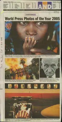 World Press Photos of the Year 2005, 2006, Newspaper Clipping