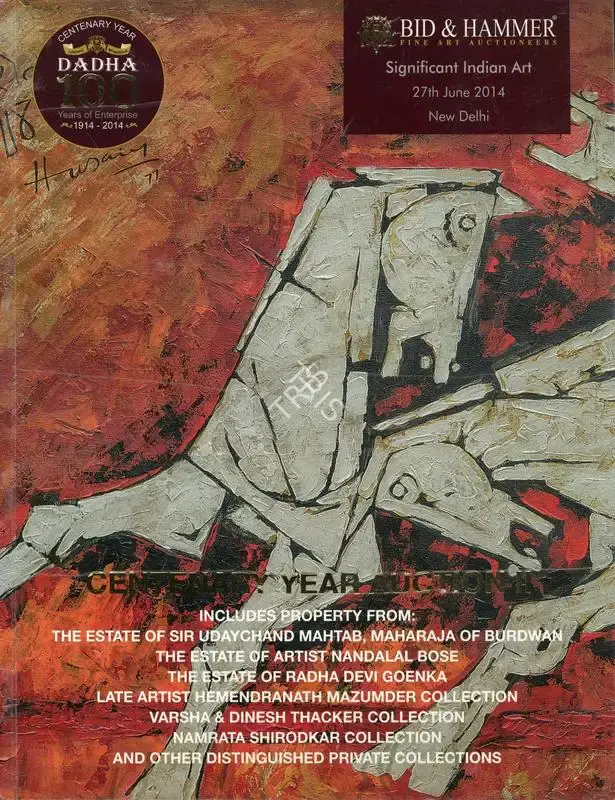Bid & Hammer (Auction House), Significant Indian Art, 2014, Auction Catalogue