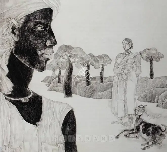 K. Laxma Goud (Artist), Untitled, 1983, Graphic Art