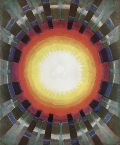 Biren De (Artist), Sun, Painting