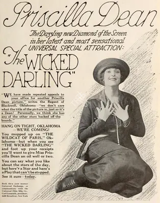 Browning, Tod (Director), The Wicked Darling, 1919 | Film Advertisement | CinemaEducation | 00795136