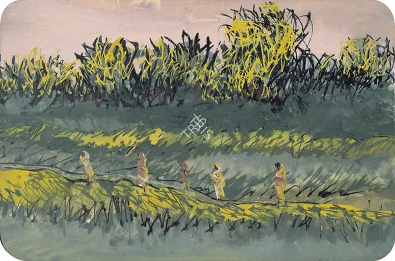 Sailoz Mookherjea (Artist), Untitled, 1945, Painting