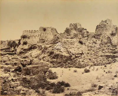 Samuel Bourne (Photographer), Ruins inside the Fort of Toglukabad, 1865, Antiquarian Photograph