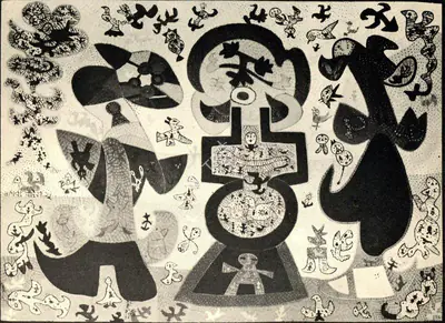 B.B. Mukherjee (Artist), The Medieval Hindu Saints (detail), 1947, Painting