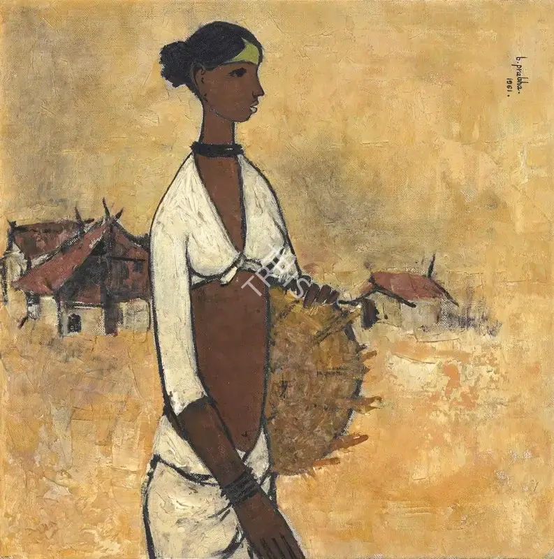 B. Prabha (Artist), Fisher Belle, 1961, Painting
