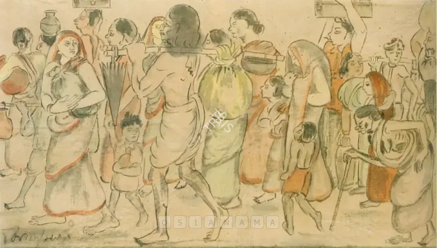 B.B. Mukherjee (Artist), Migration, Painting