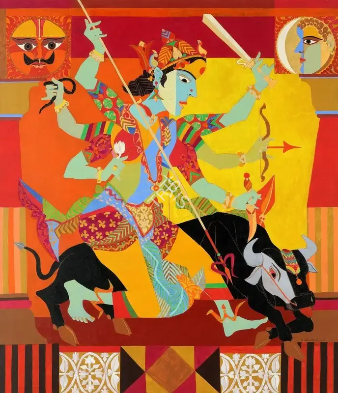 Goud, K. Laxma (Artist). Untitled, 2014 | Painting, Sa.Mum/12.02.15, 2015 · Saffronart
